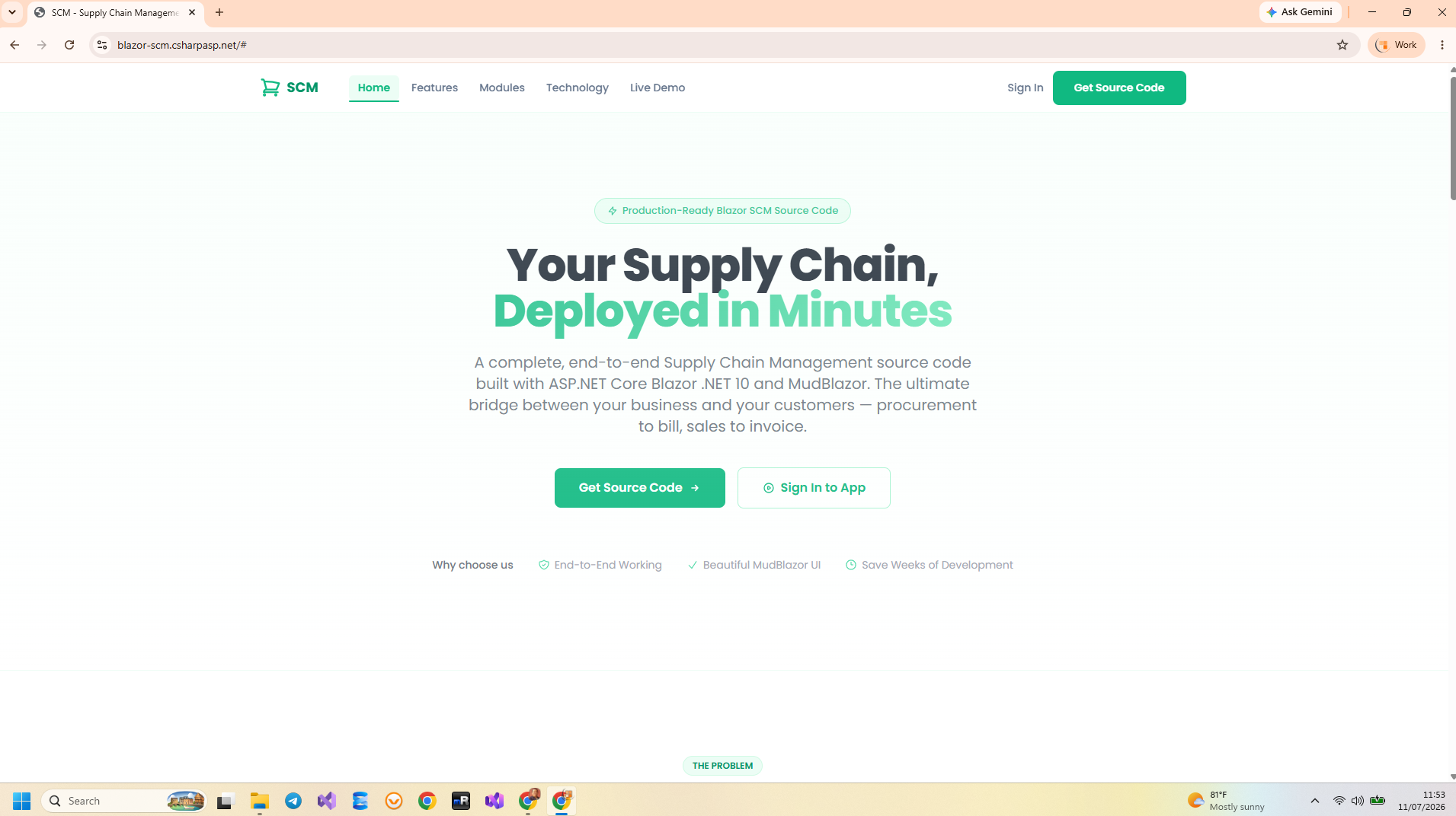 Blazor SCM